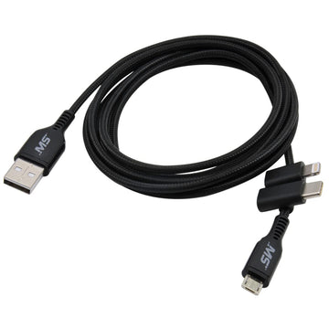 MobileSpec 6 Foot Multi-Use Charge and Sync Cable by Mobile Spec – Black, Model MBS06552