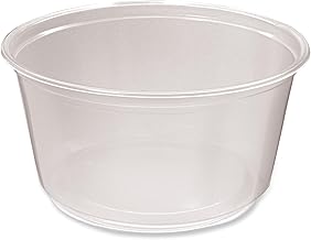 Microwavable Deli Containers, 12 oz, 4.6" Diameter x 2.3" h, Clear, Plastic, 500/Carton