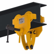 1 Ton Quick Adjust Trolley by OZ Lifting Products – 8"L x 9.53"W x 12.12"H, Alloy Steel, Yellow, Model B1583579