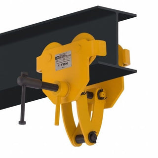 1 Ton Quick Adjust Trolley by OZ Lifting Products – 8"L x 9.53"W x 12.12"H, Alloy Steel, Yellow, Model B1583579