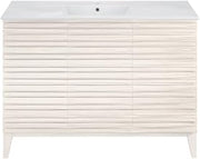 Swiss Madison Cascade 48" Freestanding Bathroom Vanity in White Oak with Sink Top