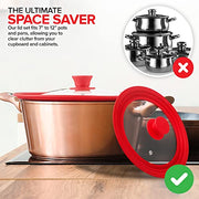 Modern Innovations Red / 7 to 12 Inch / Pot,Pan,Pans,Can Lids