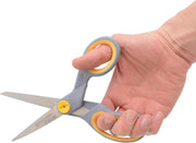 8” Titanium Bonded Scissors with Adjustable Glide and Soft Handle by Westcott – 2-Pack, Titanium Bonded, Gray/Yellow, Model 13901