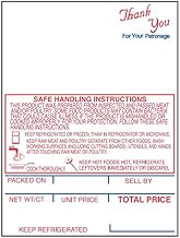 Heartland Label Printers Scale Label Red/Blue, 3" Length x 2.25" Width | 750/Roll, 16 Roll/Case