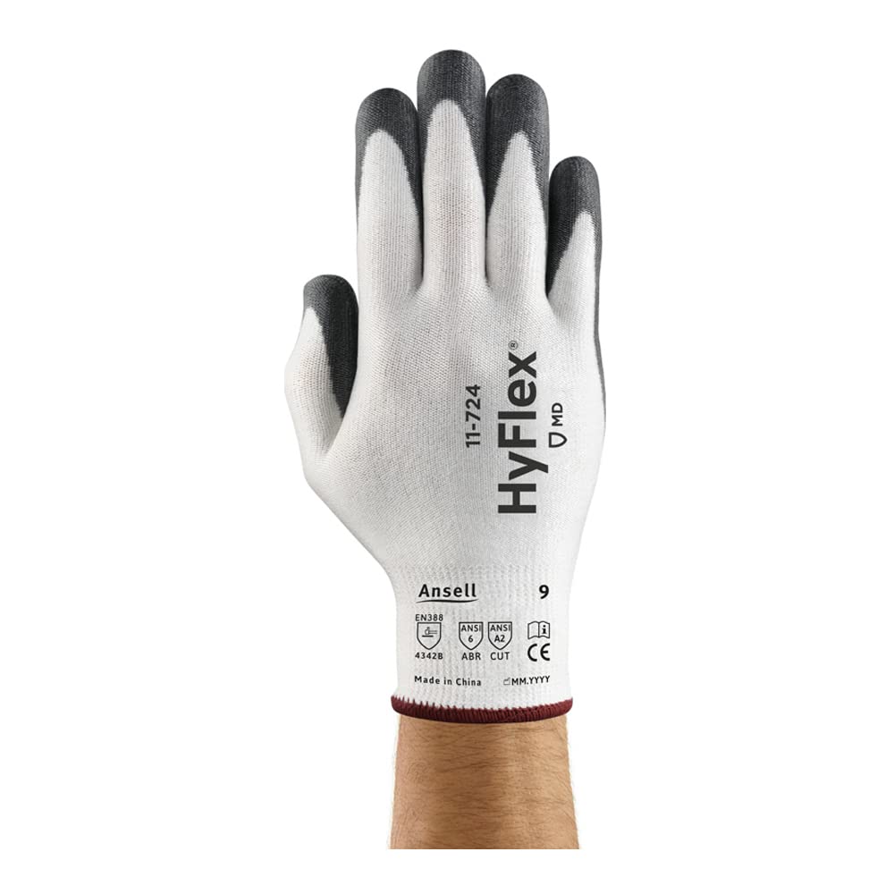 Healthcare Series 11-724 HyFlex Palm Dipped Medium Duty Glove by Ansell – Medium, Silicone, Pack of 144, Model 163833