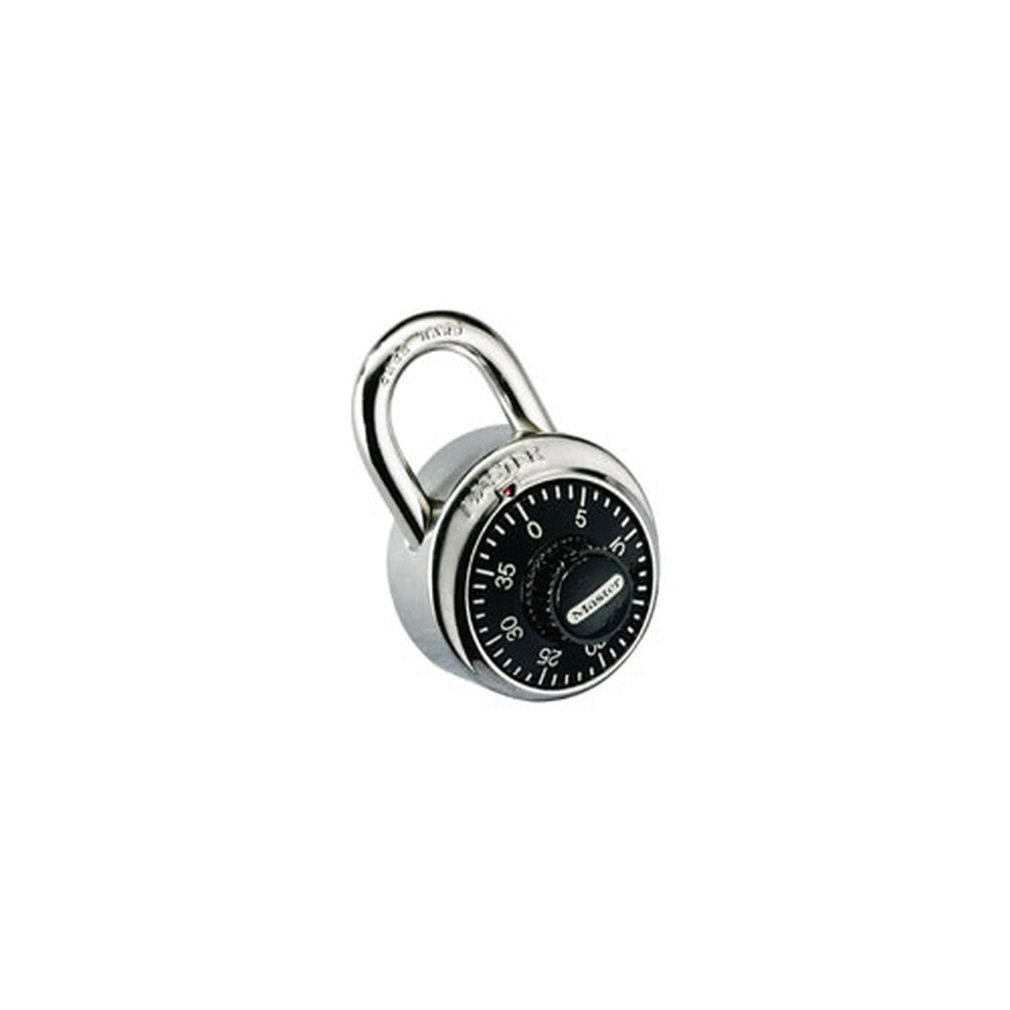 1502 Combination Lock by Master Lock – Stainless Steel, Black, Model 7ML1502