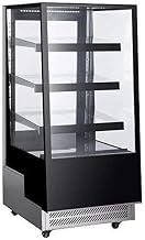 Adcraft BDDRF-350 Black Diamond Glass Door Refrigerated Display Case, 12-Cubic Feet, Stainless Steel, 115v