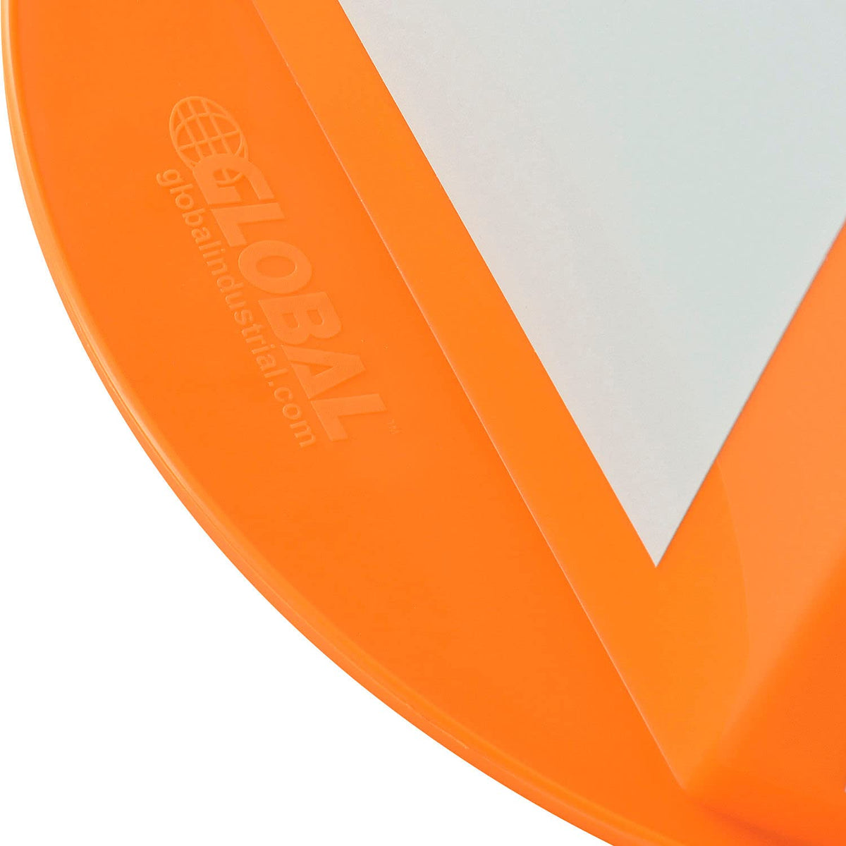 Inventory Control Cone with Dry Erase Decals by Global Industrial – 10*10*5 inches, Polypropylene, Orange, Pack of 5, Model Orange -DE