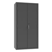 14 Gauge Welded Steel Flush Door Style Storage Cabinet with 36 Bins by Durham – Alloy Steel, Grey, Model 3602-BLP-36-95
