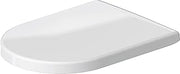 Duravit Universal Elongated Toilet Seat with Soft Close Lid, Stainless Steel Hinges