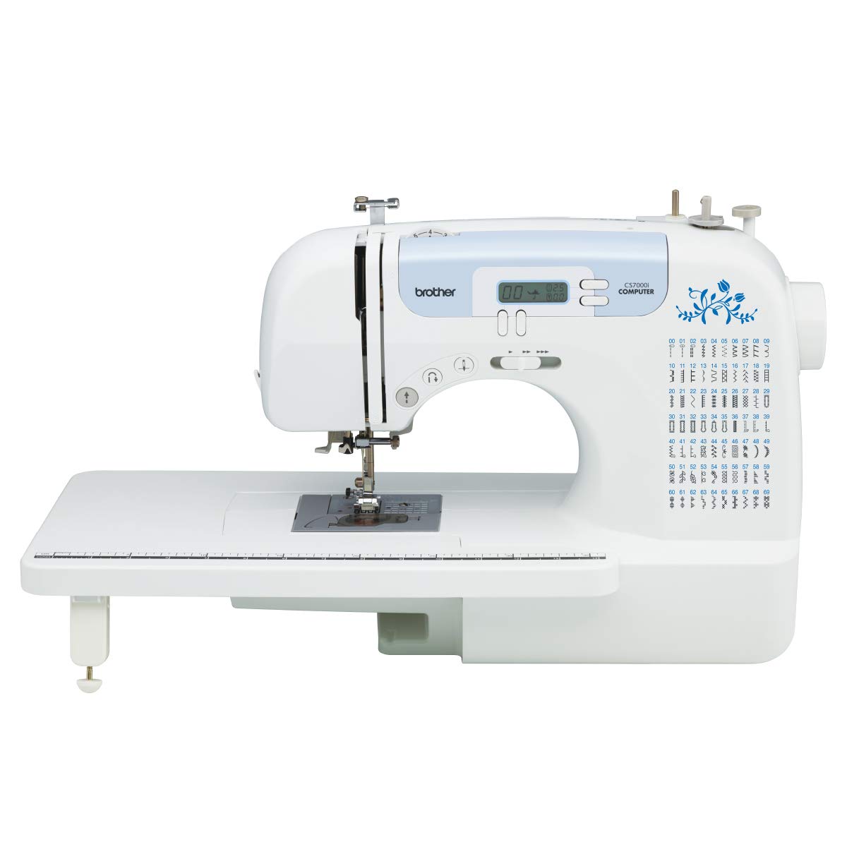 Sewing and Quilting Machine by Brother – 70 Built-in Stitches, Metal, White, Model CS7000i