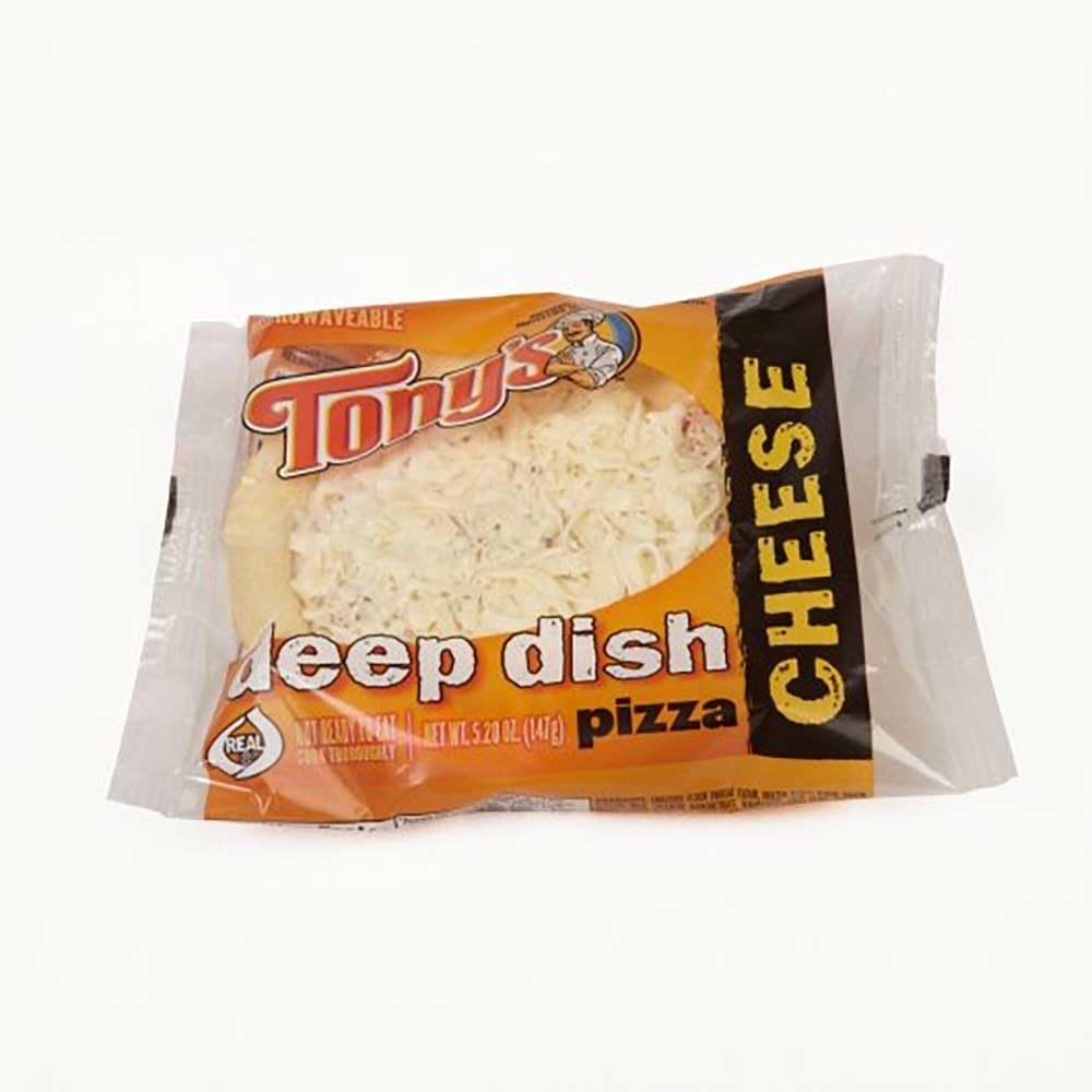 Tony's Deep Dish Cheese Pizza Par Baked Personal Pizzas - Mozzarella Cheese Deep Dish Frozen Pizza Bulk Case of 24 (5.5 Oz Each) - Perfect for Oven by Schwans – 5.2 ounces