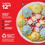 Stock Your Home 1 / 12" Inch / White Cake & Pizza Circles