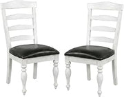 White Ladderback Chairs Set of by Starlight Canyon Home – Solid Wood, Mahogany, White, Pack of 2