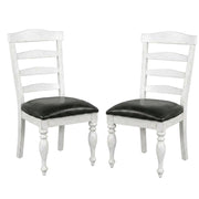 White Ladderback Chairs Set of by Starlight Canyon Home – Solid Wood, Mahogany, White, Pack of 2