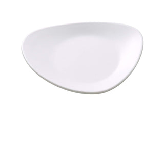 Moderne 6" Triangle Plate by Yanco – 6 inches, Melamine, White, Pack of 48, Model MO-106