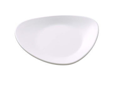 Moderne 6" Triangle Plate by Yanco – 6 inches, Melamine, White, Pack of 48, Model MO-106