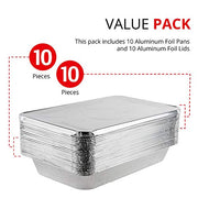 Stock Your Home 10 / 10 Pack / Silver Disposable Cookware