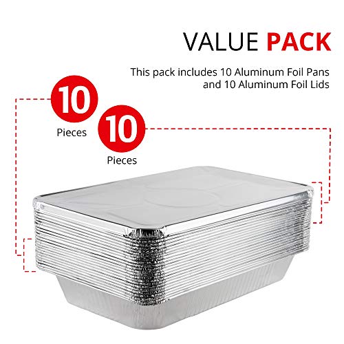 Stock Your Home 10 / 10 Pack / Silver Disposable Cookware