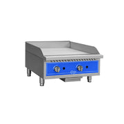 Globe 24" Manual Gas Griddle by Globe Food Equipment – Stainless Steel, Metallic, Model GG24G