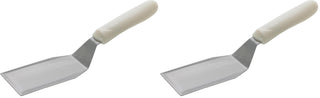 5" x 3" White Griddle Turner with Handle (Pack of 2) by Winco – 5" x 3" (Pack of 2), Stainless Steel, Blanco, Pack of 2, Model TWP-61