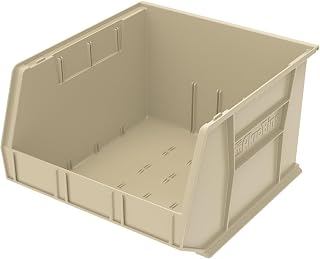 Akro-Mils 30270 AkroBins Plastic Storage Bins, 18"x16"x11", Stone, 3-Pack