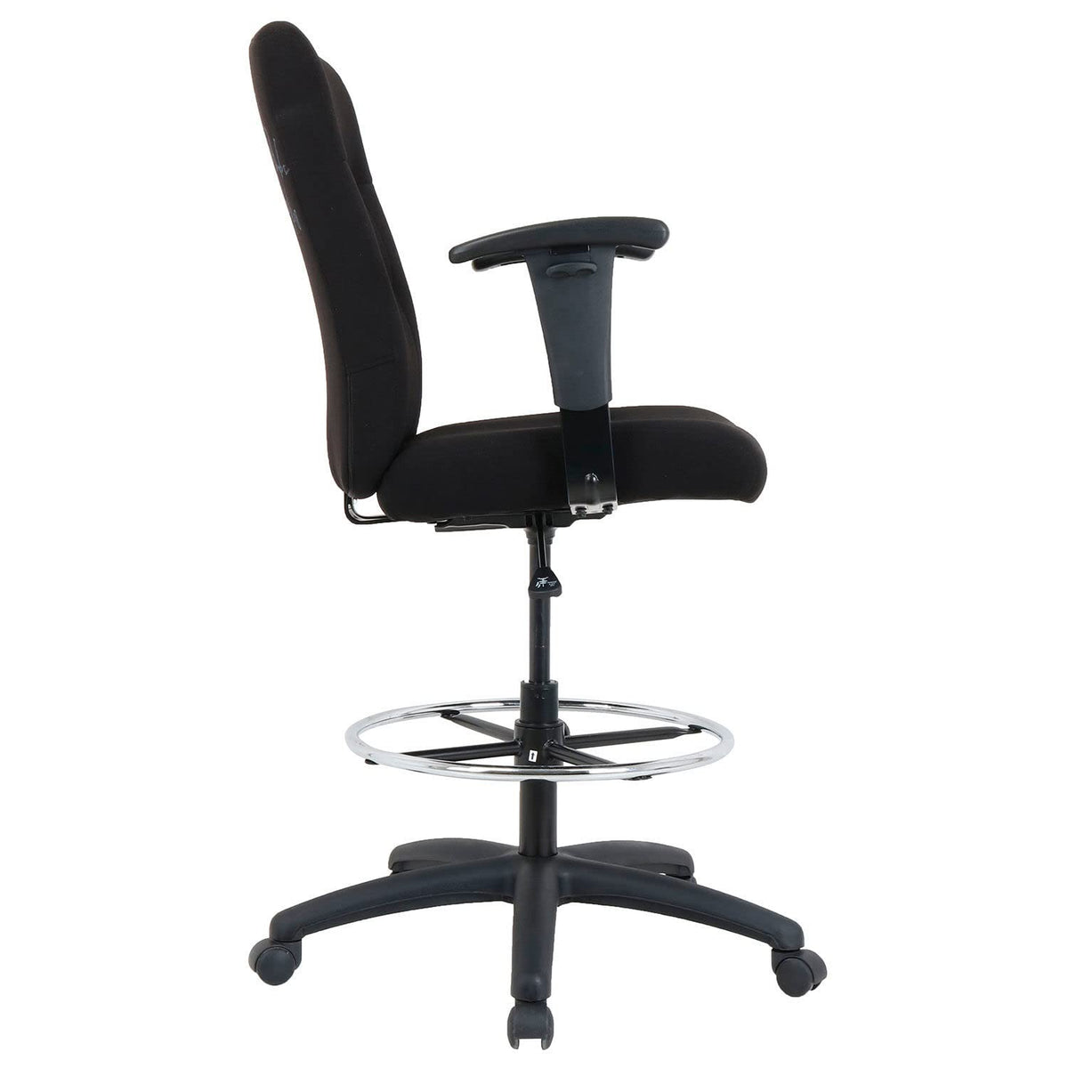 Global Industrial Drafting Stool by Sim Imports – Black, Model GF-81134H