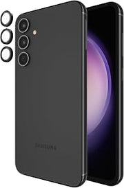 Pelican Samsung Galaxy S23 FE 5G Camera Lens Protector with Aluminum Rings - 9H Tempered Glass - Durable Anti-Scratch, Anti-Shatter, HD View with Night Shoot and Case Friendly, Easy to Install - Black