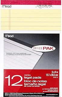 MEAD PRODUCTS LLC STANDARD LEGAL PAD 5 X 8 (Set of 50)