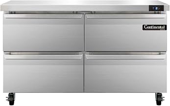 Continental Refrigerator SWF48-D Two Section Work Top Freezer 48"W, With Drawers