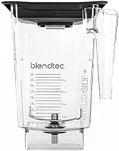 Blendtec 40-710-10 90 oz WildSide™ Jar w/ Black Hard Lid & 4" Wingtip Blade - Tritan, Clear