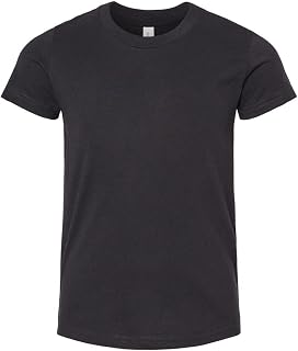 BELLA+CANVAS Youth CVC Unisex Jersey Tee - Solid Black Blend - S
