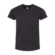 BELLA+CANVAS Youth CVC Unisex Jersey Tee - Solid Black Blend - S by Bella + Canvas – Small, Jersey, Solid Black Blend, Model 3001YCVC