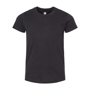 BELLA+CANVAS Youth CVC Unisex Jersey Tee - Solid Black Blend - S by Bella + Canvas – Small, Jersey, Solid Black Blend, Model 3001YCVC