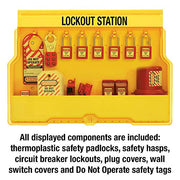 Master Lock Includes 6 Steel Padlocks / Yellow / 1 Keyed Padlocks