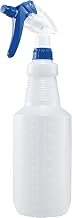 Winco 28 oz Blue Professional Plastic Spray Bottle with Adjustable Nozzle