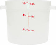 Carlisle FoodService Products 6 Quart (Pack of 12) / 12 / White Storage & Transport