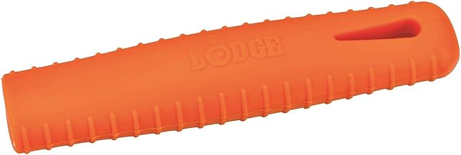 Lodge Silicone Hot Handle Holder for Carbon Steel, Orange | Dishwasher Safe Silicone Handle Holder for Lodge Carbon Steel Pans, Reusable Heat Protection Up to 500°