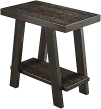 Furnifact Brown, Side Table, MDF Construction, Open Shelf, Durable Home Design, Warm Stylish Finish, Quality Build for Home