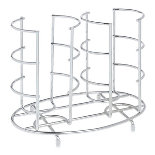 Metal Cup and Lid Organizer by HUBERT – Chrome
