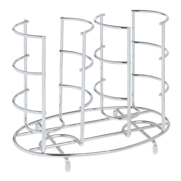 Metal Cup and Lid Organizer by HUBERT – Chrome