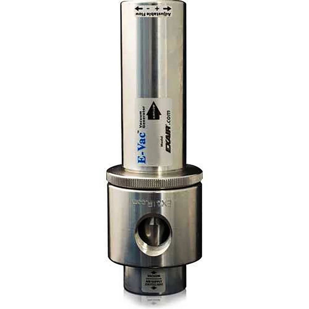 15 SCFM Adjustable E-Vac by EXAIR – 9"L x 4"W x 3"H, Aluminum, Model 840015