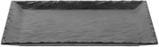 Cal-Mil Rectangular Faux Slate Black Melamine Platter - 13" L x 10" W x 1 1/2" H
