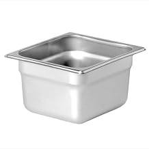 Winco SPJM-604 Anti-Jamming Steam Pan, 1/6 by 4-Inch, 24-Gauge,Stainless Steel,Medium