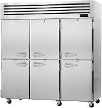 Turbo Air PRO-77-6H Pro Series Three Section Heated Cabinet with Six Half-Height Doors
