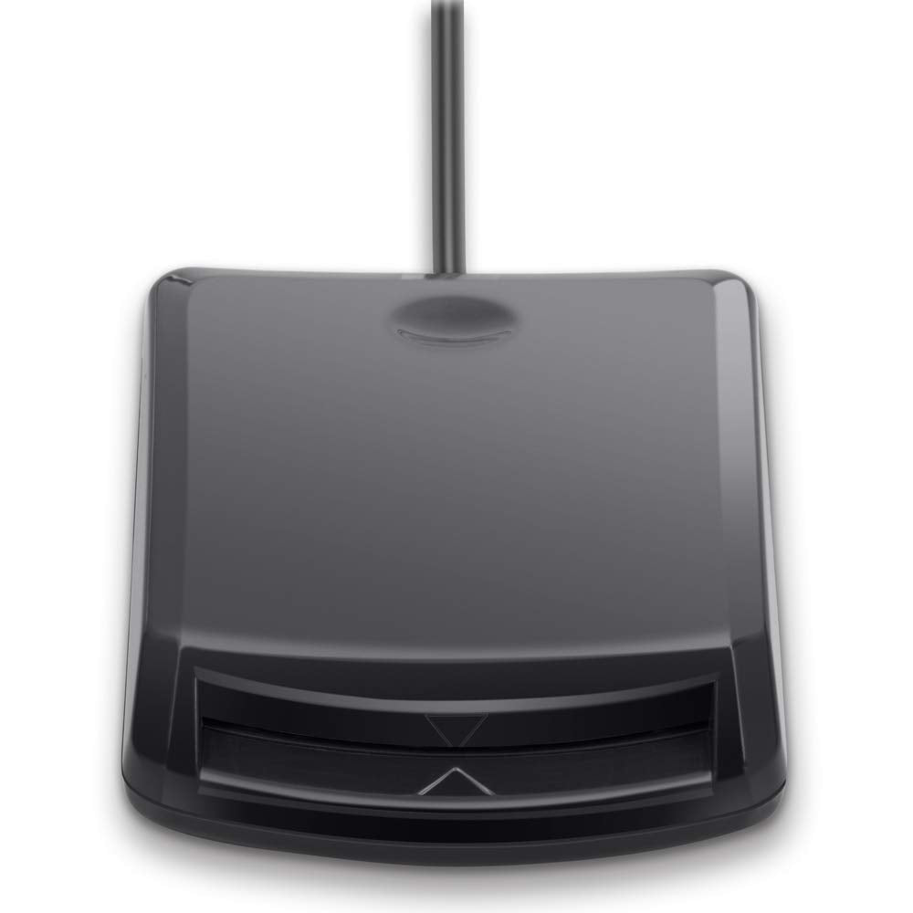 Commercial CAC Card Reader - Smart Card Reader With USB Connection - Compatible With Multiple Operating Systems and Contact Smart Cards - Protects Electronics and Uses only Read-Only Memory by Belkin – Black, Model F1DN008U