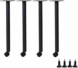 Lorell LLR60805 28.5 in. Invent Training Table Base with Casters Black - Pack of 4