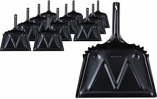 Genuine Joe Heavy-Duty 12" Metal Dust Pan, Black, 12 Count