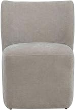 Starlight Canyon Home Solid Wood Upholstered Dining Chair with Castors, Eclectic Accent Upholstered Kitchen Chairs for Dining Room, Brown