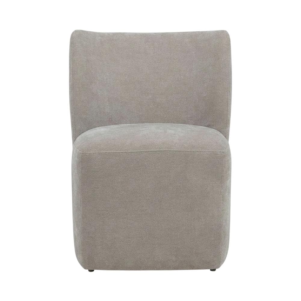 Solid Wood Upholstered Dining Chair with Castors by Starlight Canyon Home – Solid Hardwood,Plywood, Brown